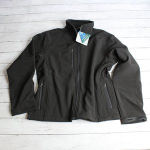 Northfield Men's Soft Shell Jacket Size S Black Water Resistant Fleece